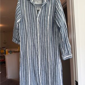 Frank & Eileen Blue and White Striped Dress